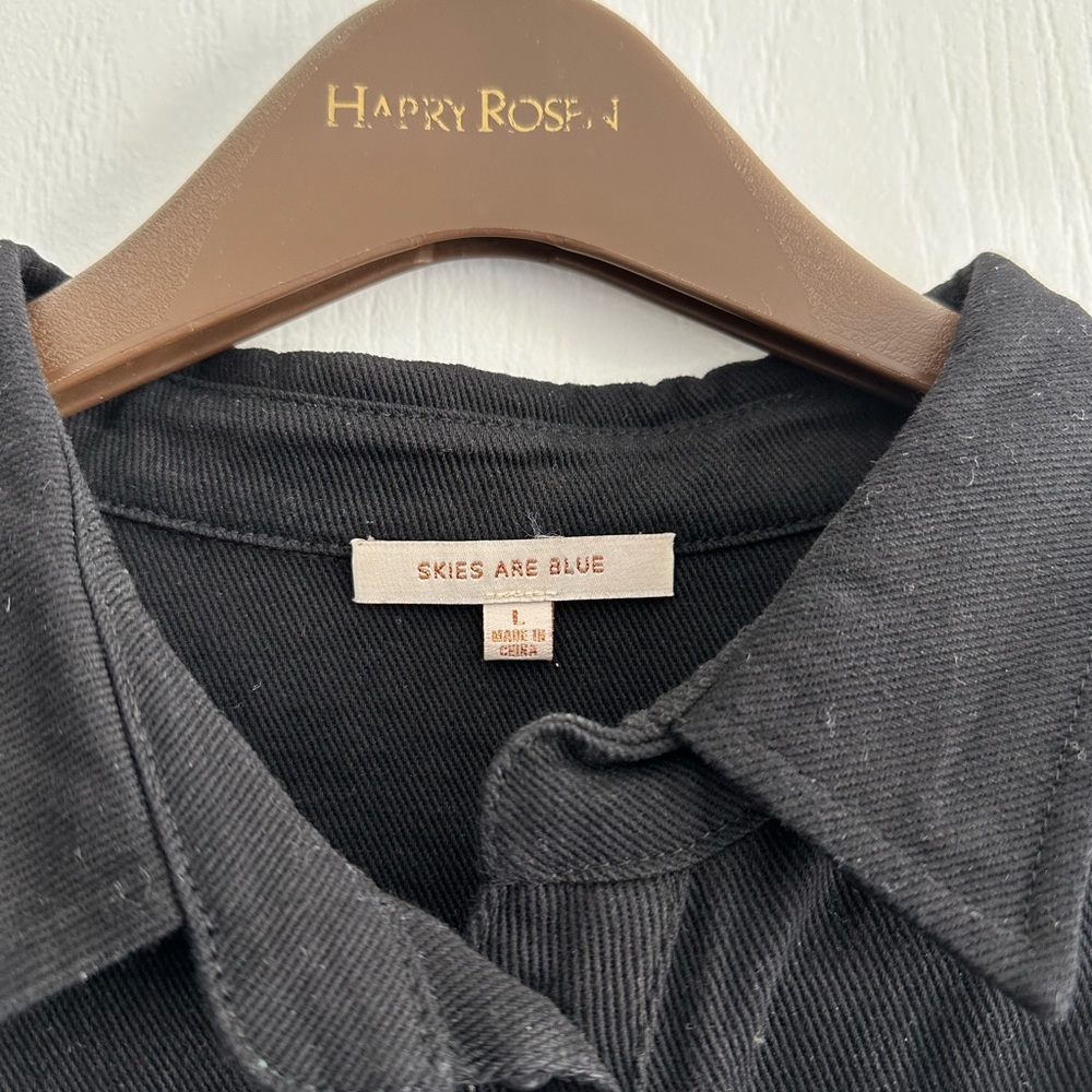 Black denim jumpsuit, size large